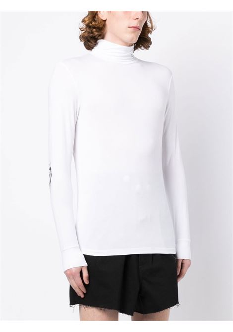 White hand-print long-sleeve T-shirt - men RAF SIMONS | 231M147190160010